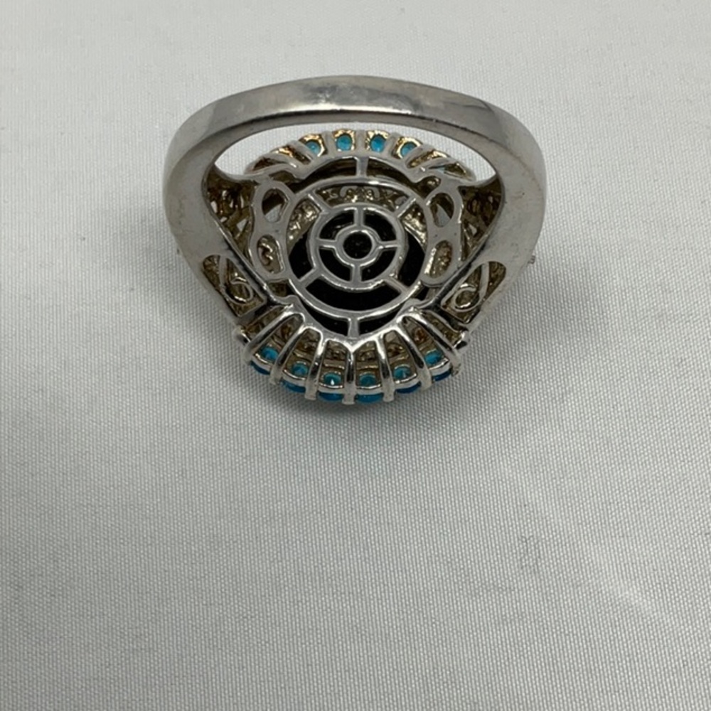 Big Beautiful Solid Sterling Silver Cocktail Ring… - image 3